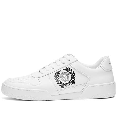 versace shoes black and white|versace medusa sneakers white.